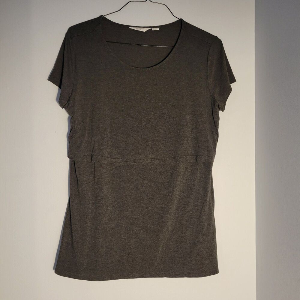 Seraphine Gray Maternity Nursing T-Shirt Size Medium